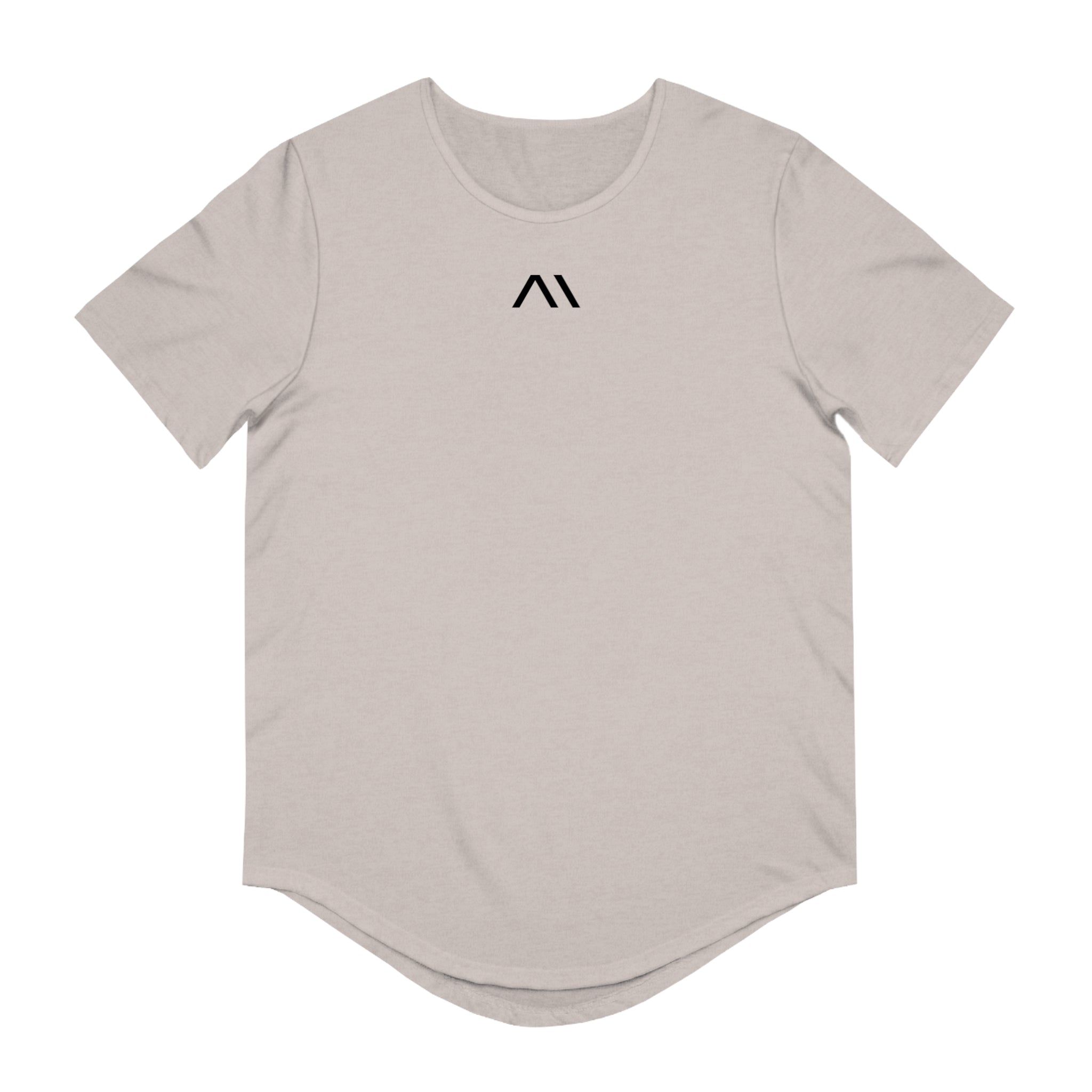 Jersery Curved Hem T Shirt (White)-thumbmail-2